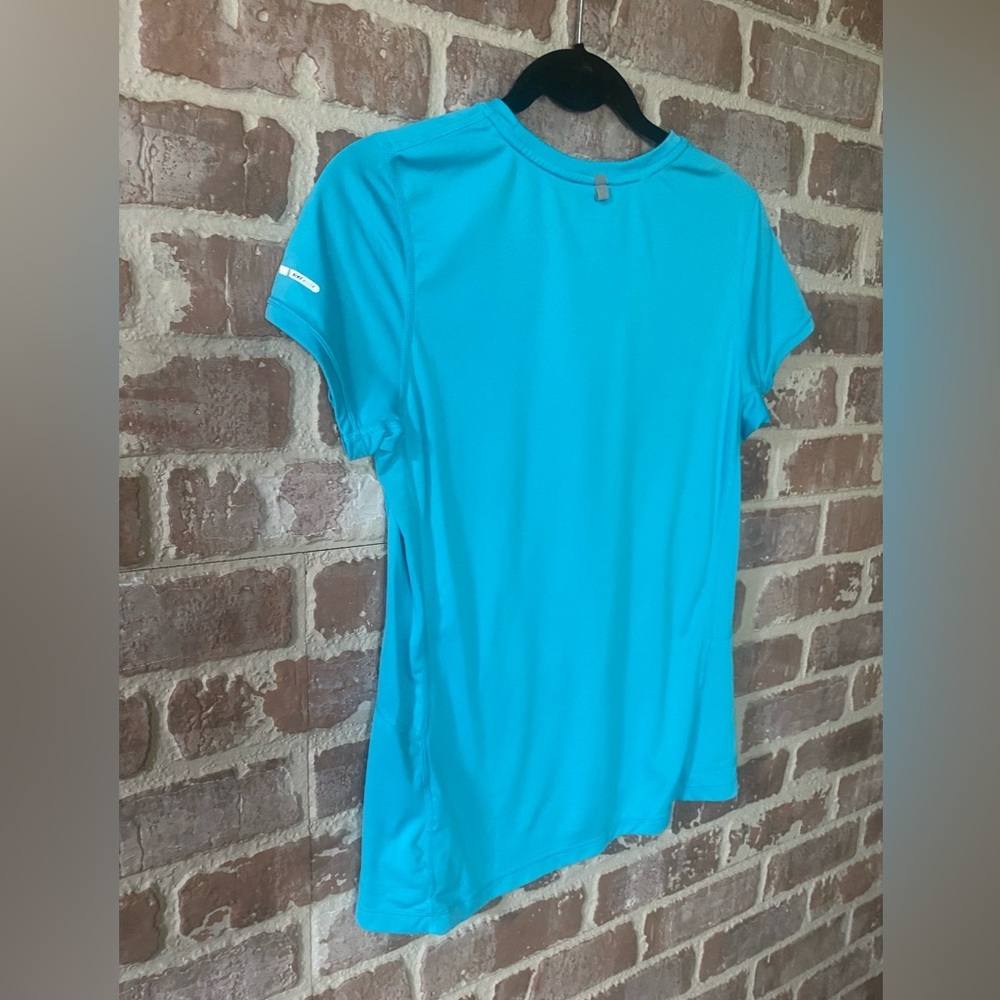 Nike Dri-Fit Blue Running Tee | Women's Short Sleeve Workout Top | Size M - Picture 7 of 9